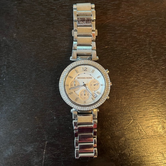 Michael Kors Parker Stainless Steel Watch with Pave details - Picture 2 of 5